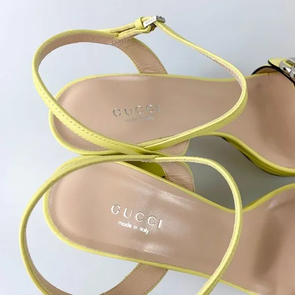 Gucci Yellow Platform Sandals - Picture 5 of 9